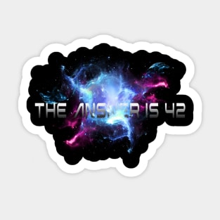 The Answer Is 42 Galaxy Space Universe Sticker